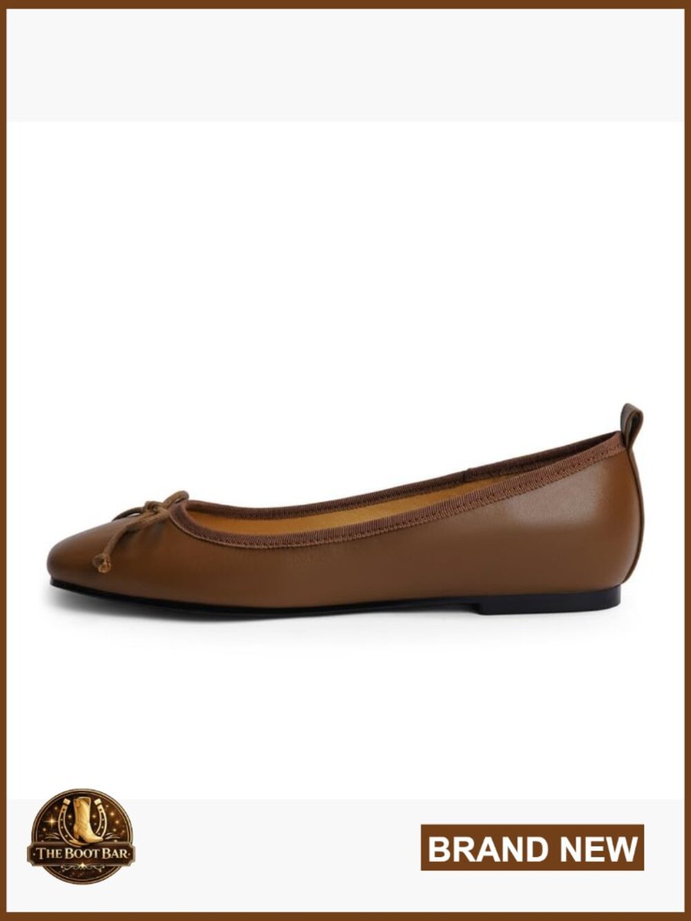 Ballet Flats with Bow Square Toe Slip On Women's Dressy Flats - Picture 5 of 7